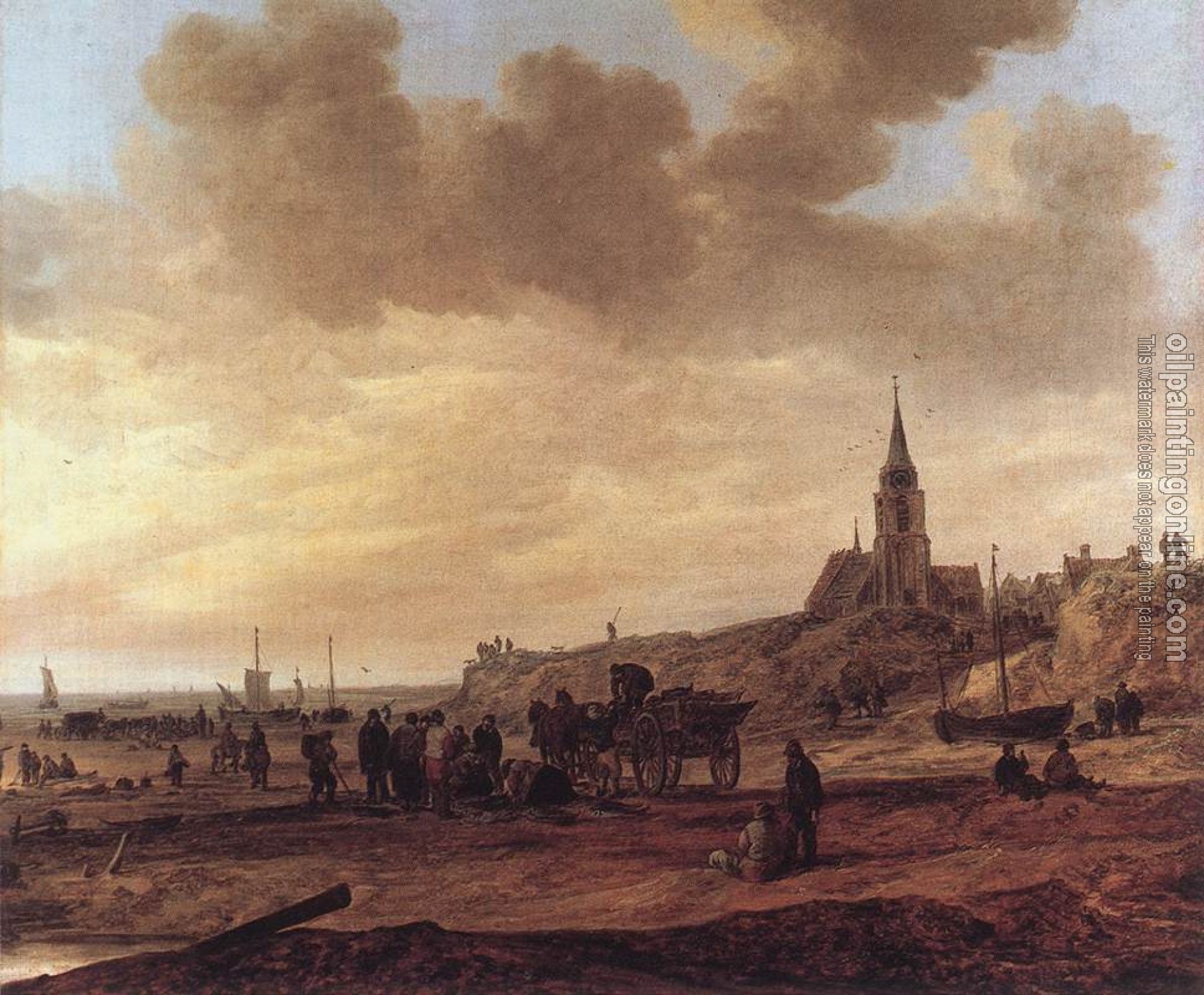 Goyen, Jan van - Beach at Scheveningen